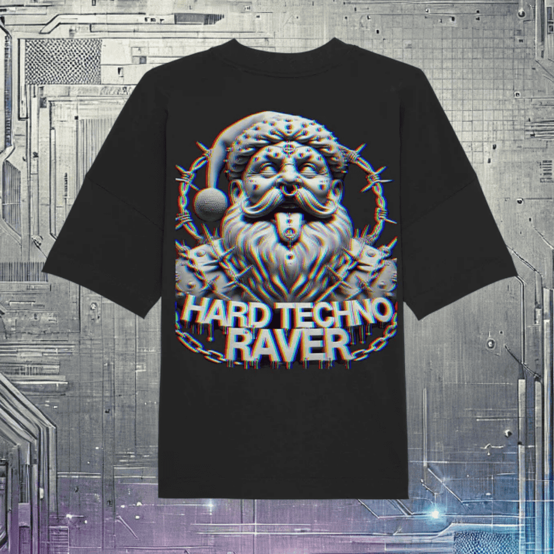 Santa Raveclause - Kersteditie - Biologisch oversized shirt