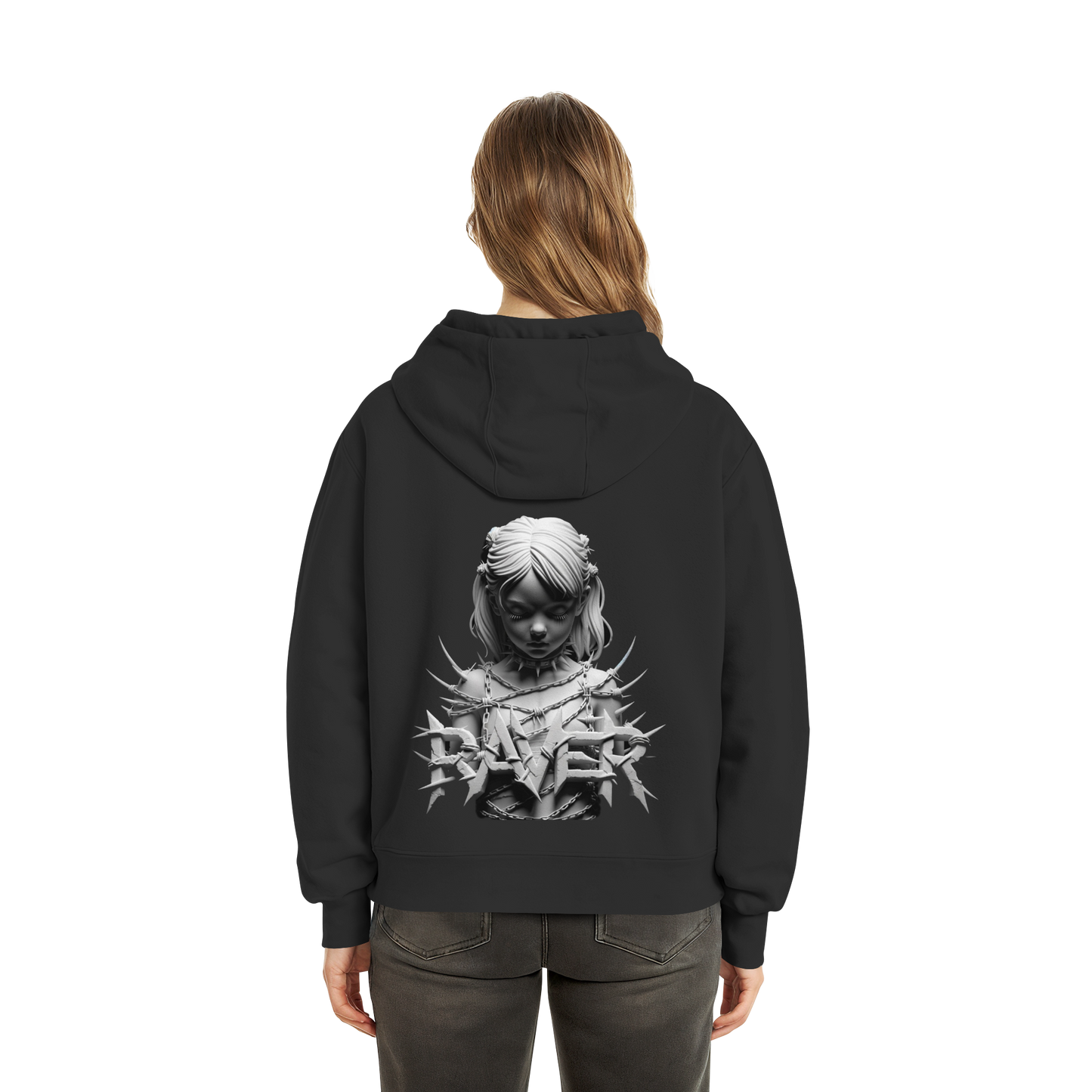 Befreite Resonanz (Backprint) - Fluffy Boxcut Hoodie