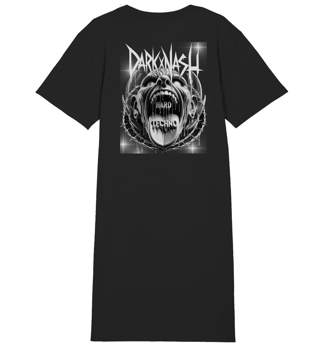 Rebel Pulse (Impression Dos) - Robe T-shirt Bio Femme