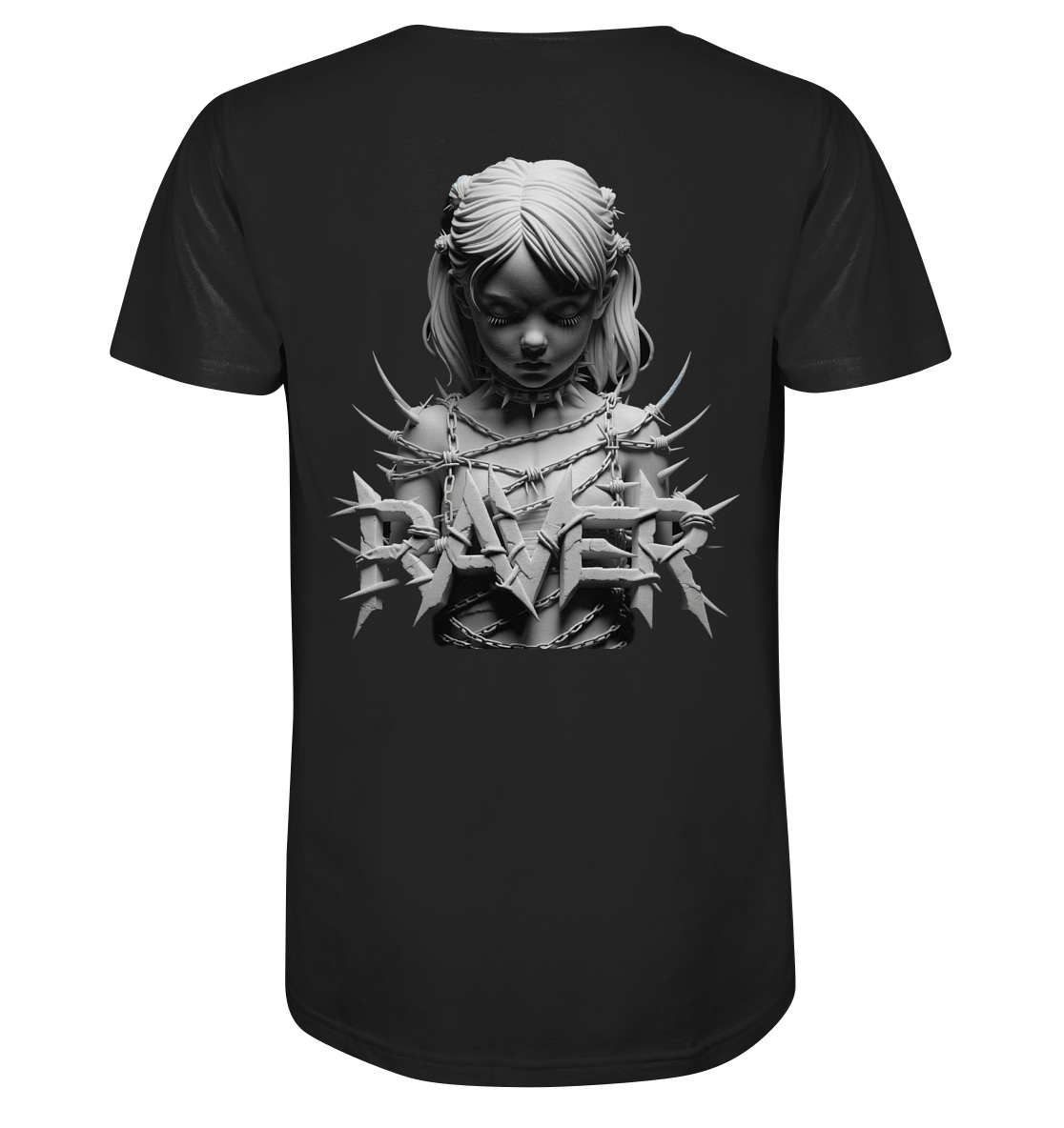 Liberated Resonance (Backprint) - Biologisch V-hals shirt voor heren