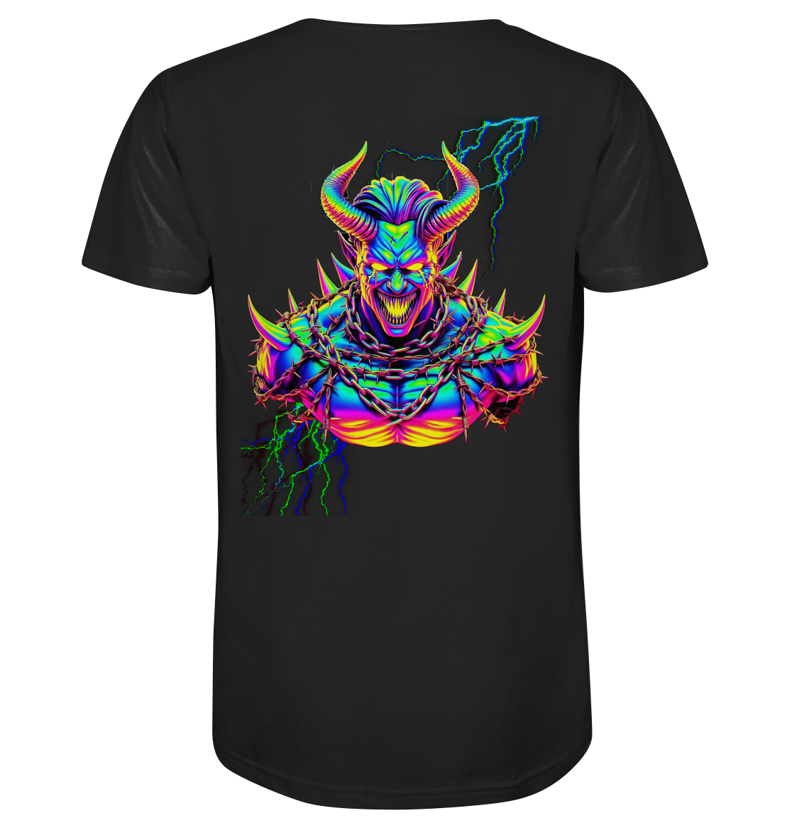 Neon Acid Demon - Biologisch Basic Shirt
