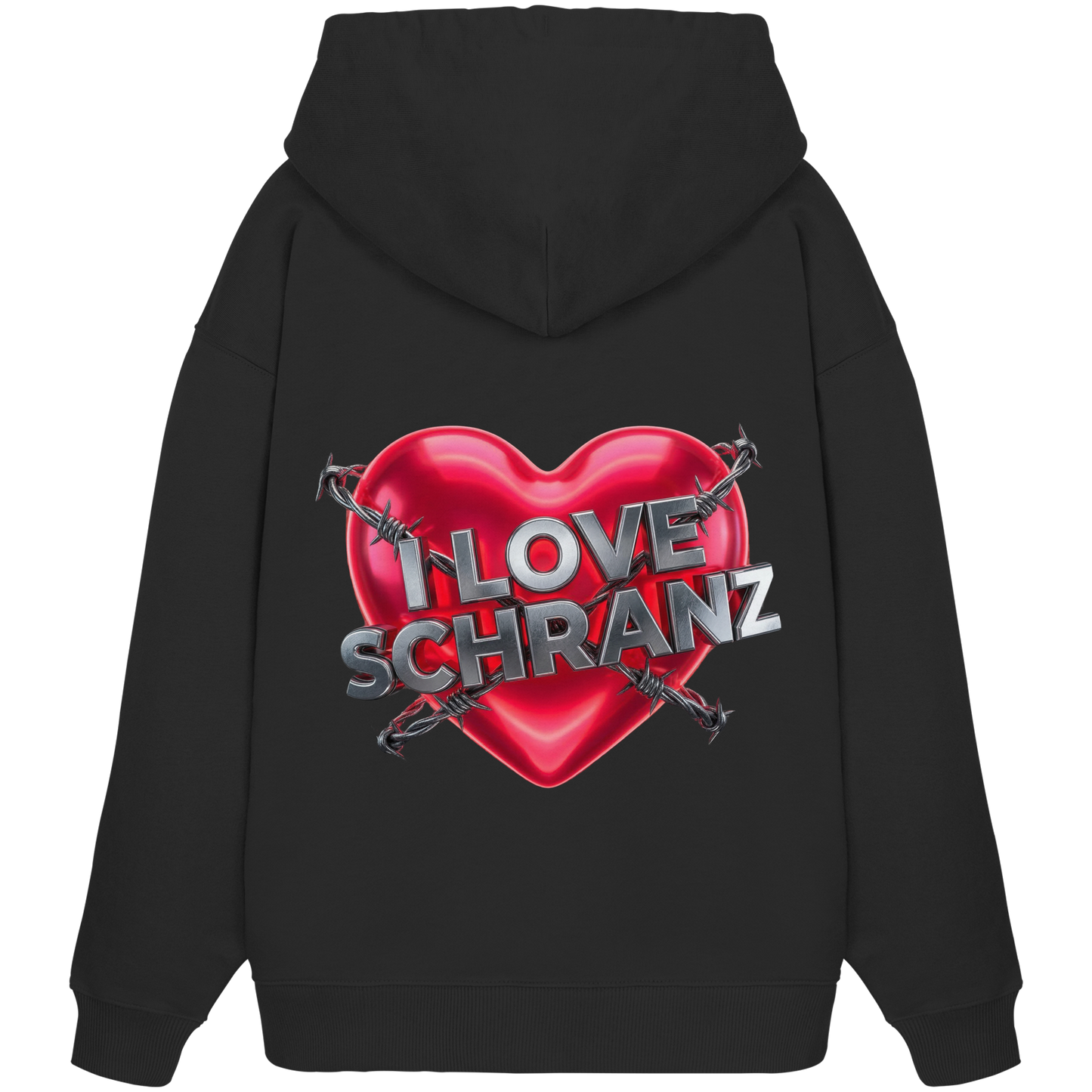 I Love Schranz - Organic Oversize Hoodie