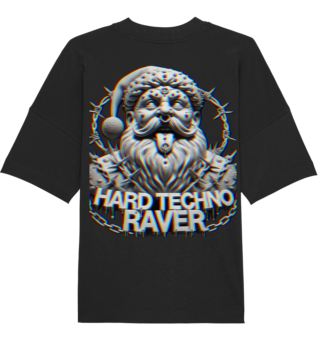 Santa Raveclause - Kersteditie - Biologisch oversized shirt