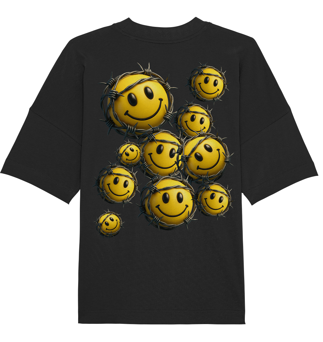 Rückansicht des Organic Oversize Shirts – Acid Is Not a Crime Design