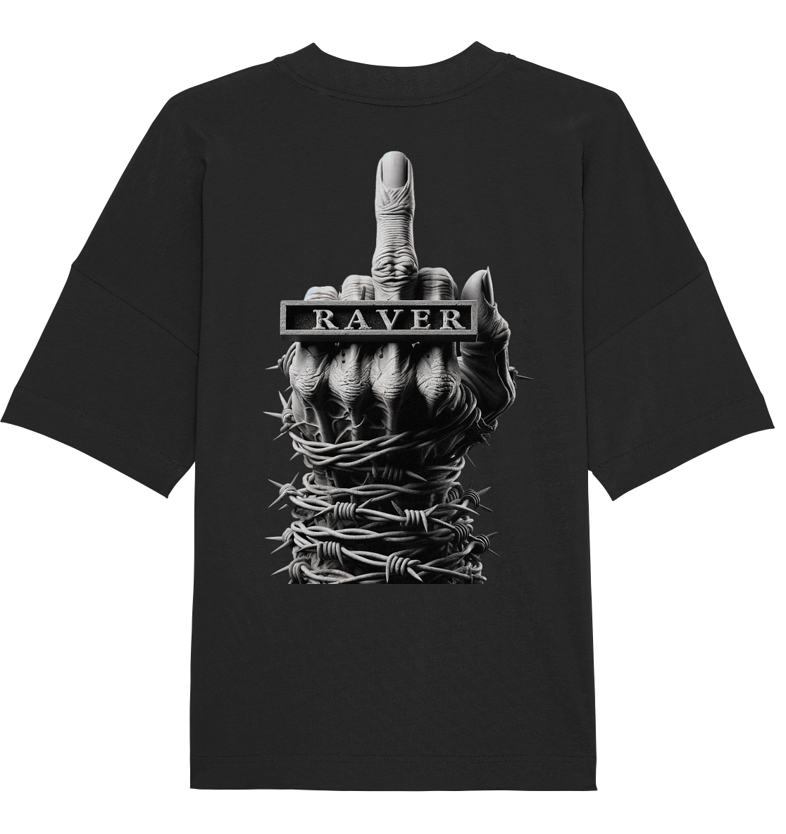 Raver Backprint - Organic Oversize Shirt