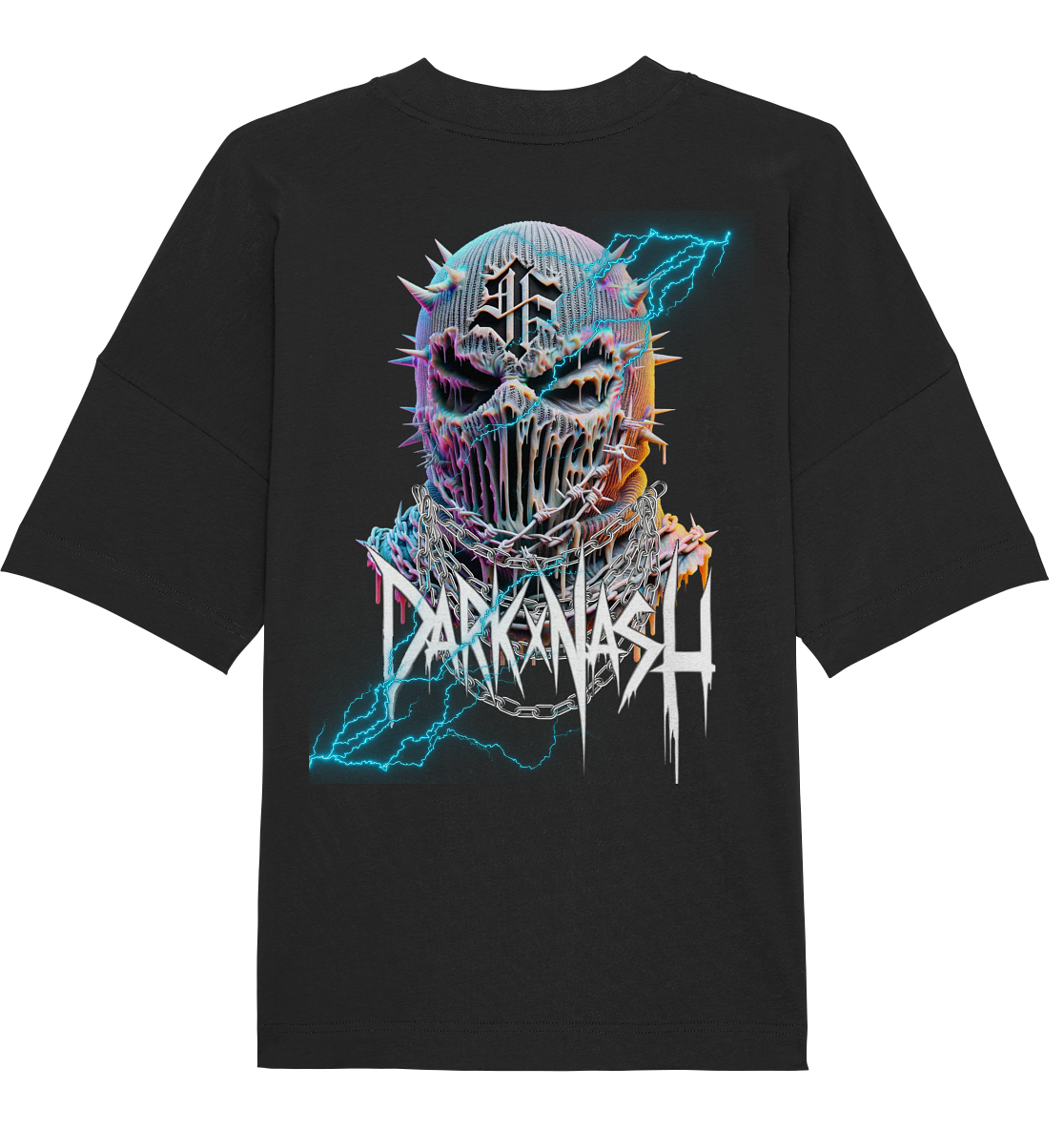 Techno Mask (Achterkantprint) - Biologisch Oversized Shirt