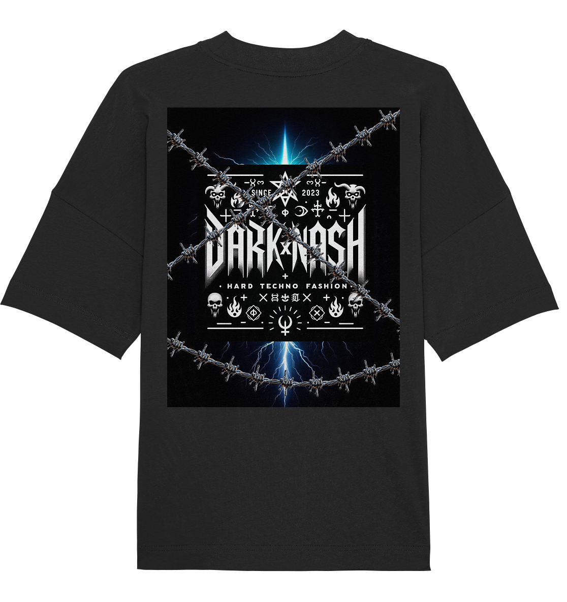 DARKXNASH Prikkeldraad (Achterkant) - Biologisch Oversized Shirt
