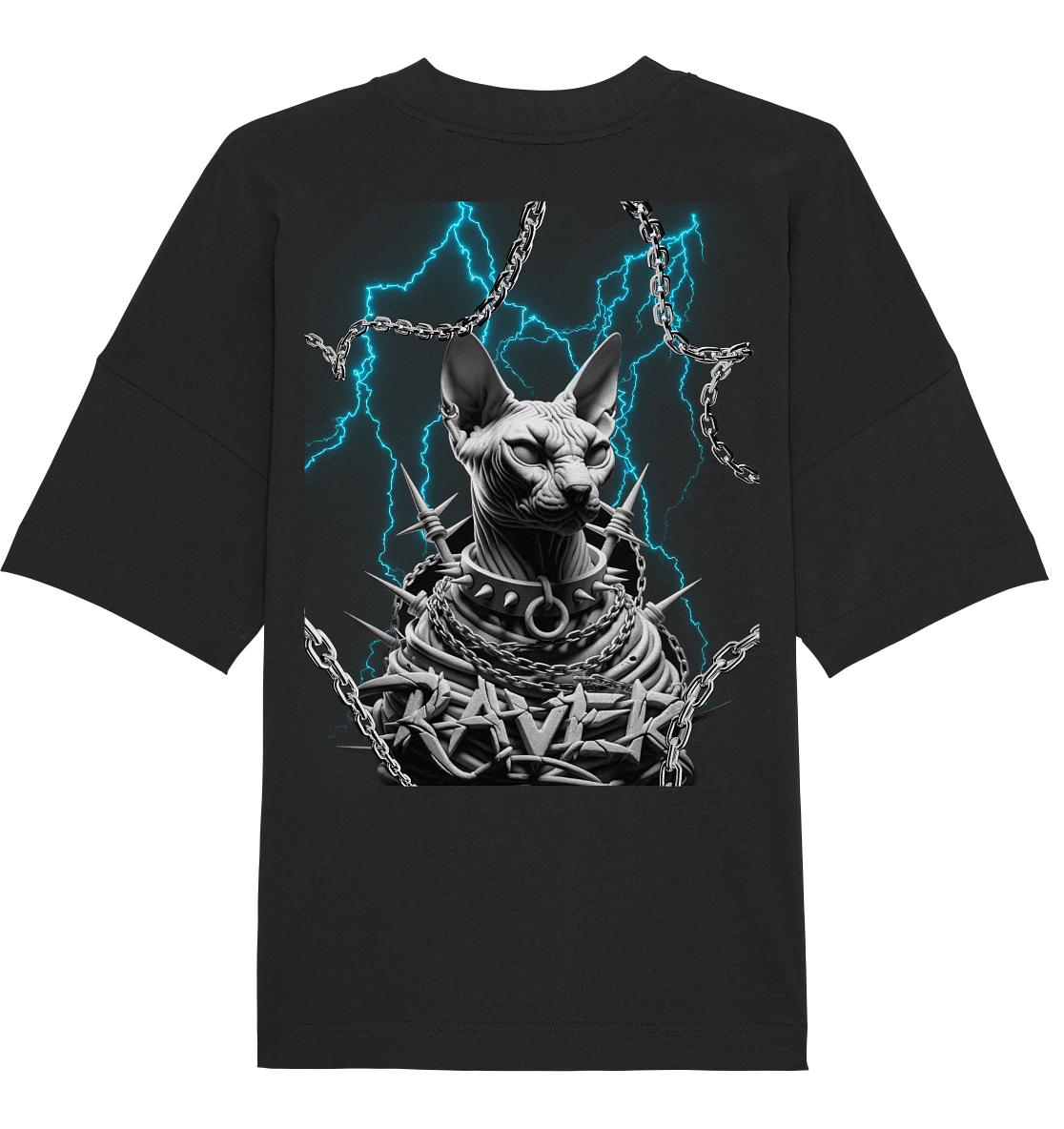 Ravecat (Backprint) - Biologisch oversized shirt