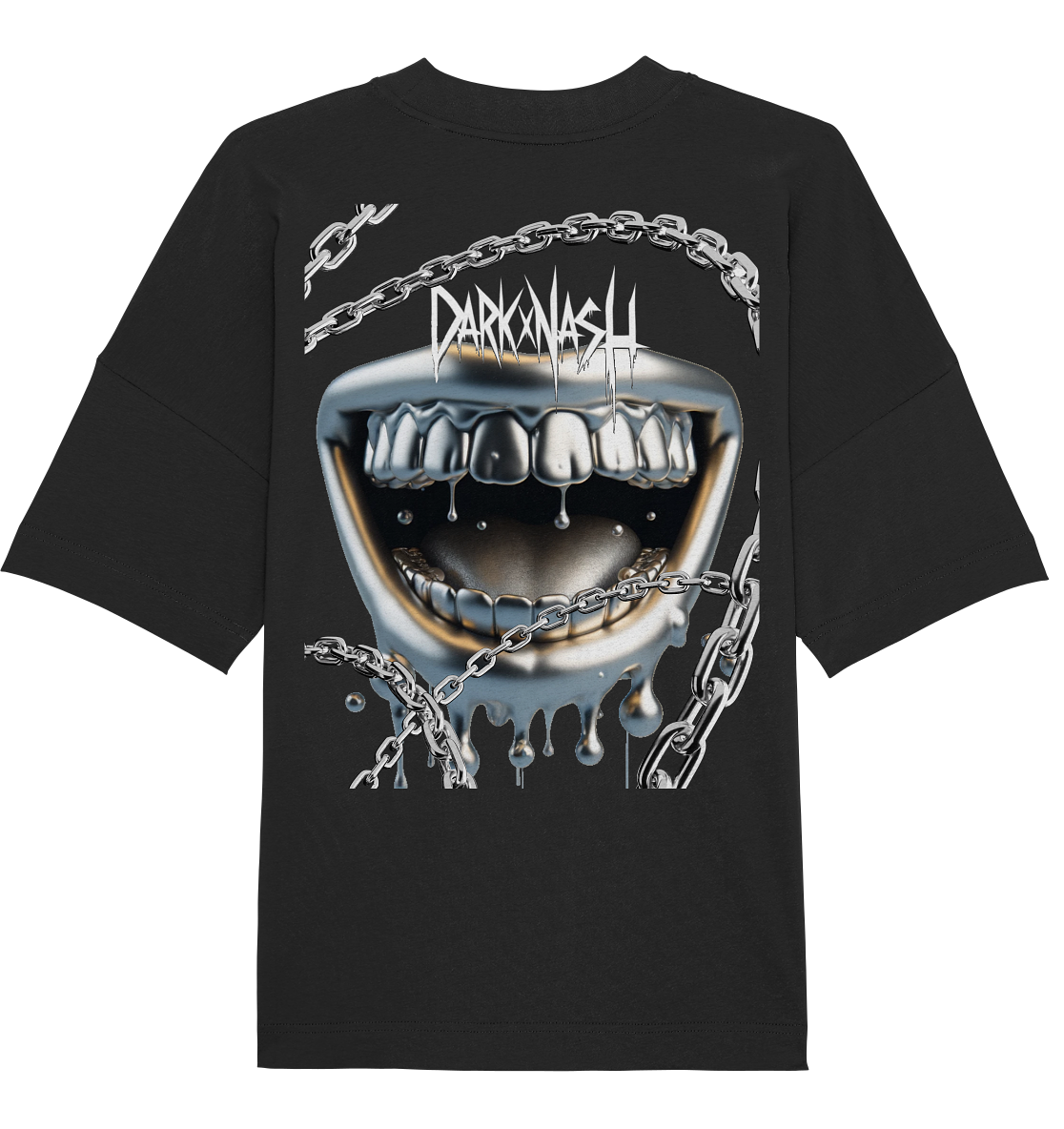 Metallic Rave Bite - Biologisch Oversized Shirt