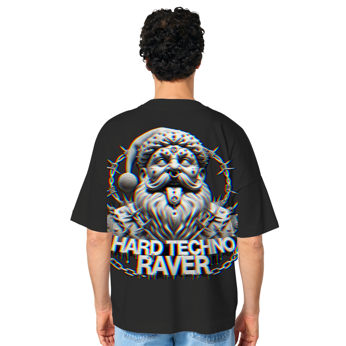 Santa Raveclause - Kersteditie - Biologisch oversized shirt