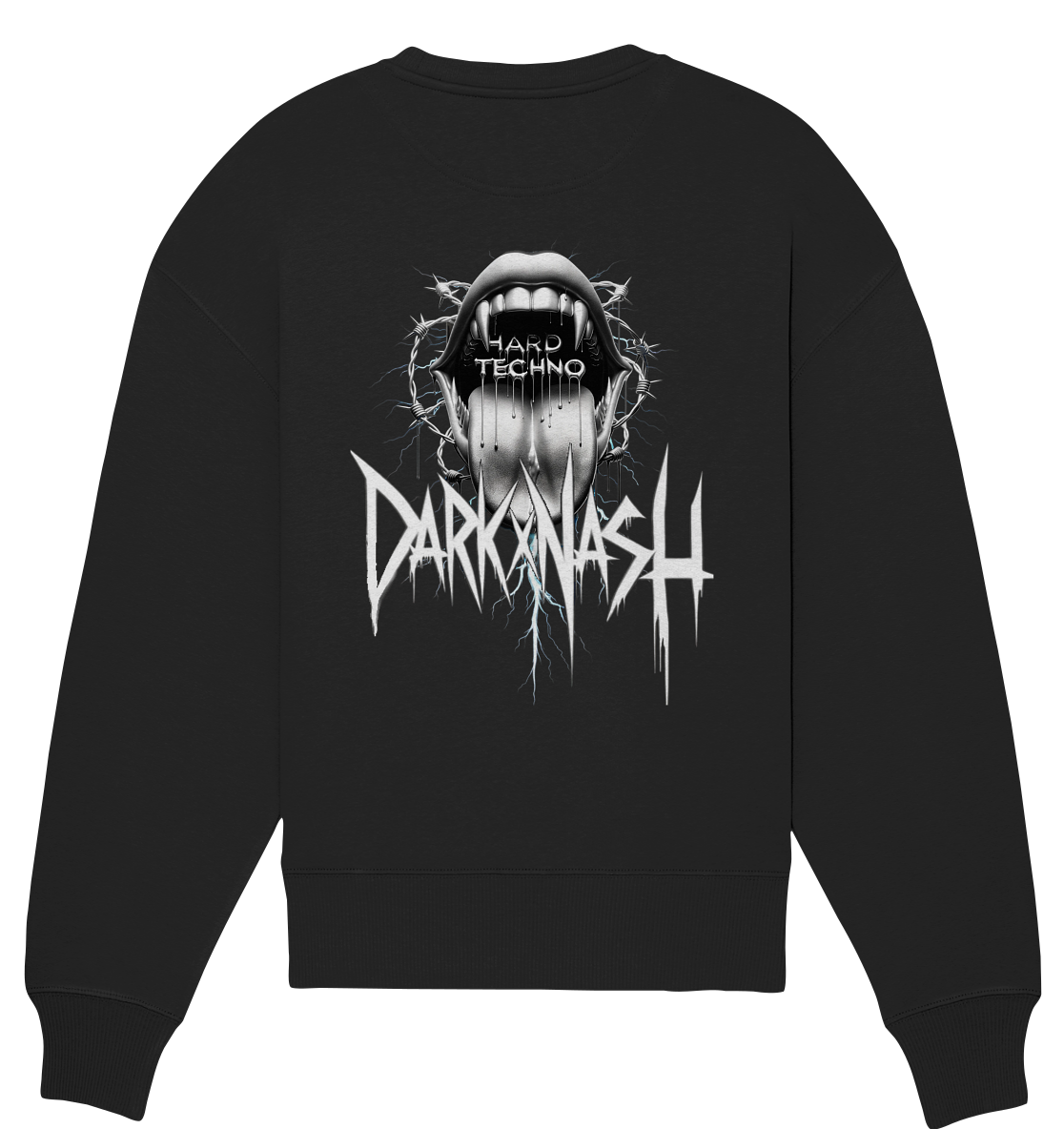 DARKXNASH Hard Techno (Backprint) - Organic Oversize Sweatshirt