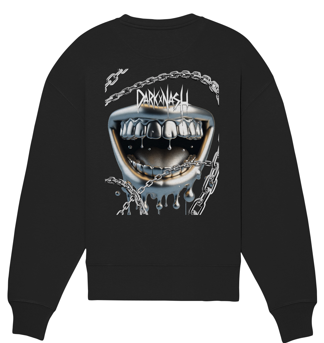 Metallic Rave Bite - Organic Oversized Sweatshirt