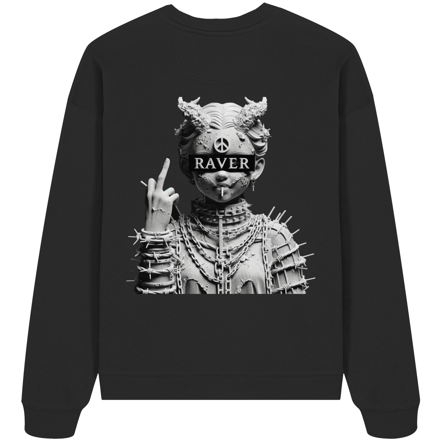 PEACE & CHAINS - Organic Oversized Sweatshirt