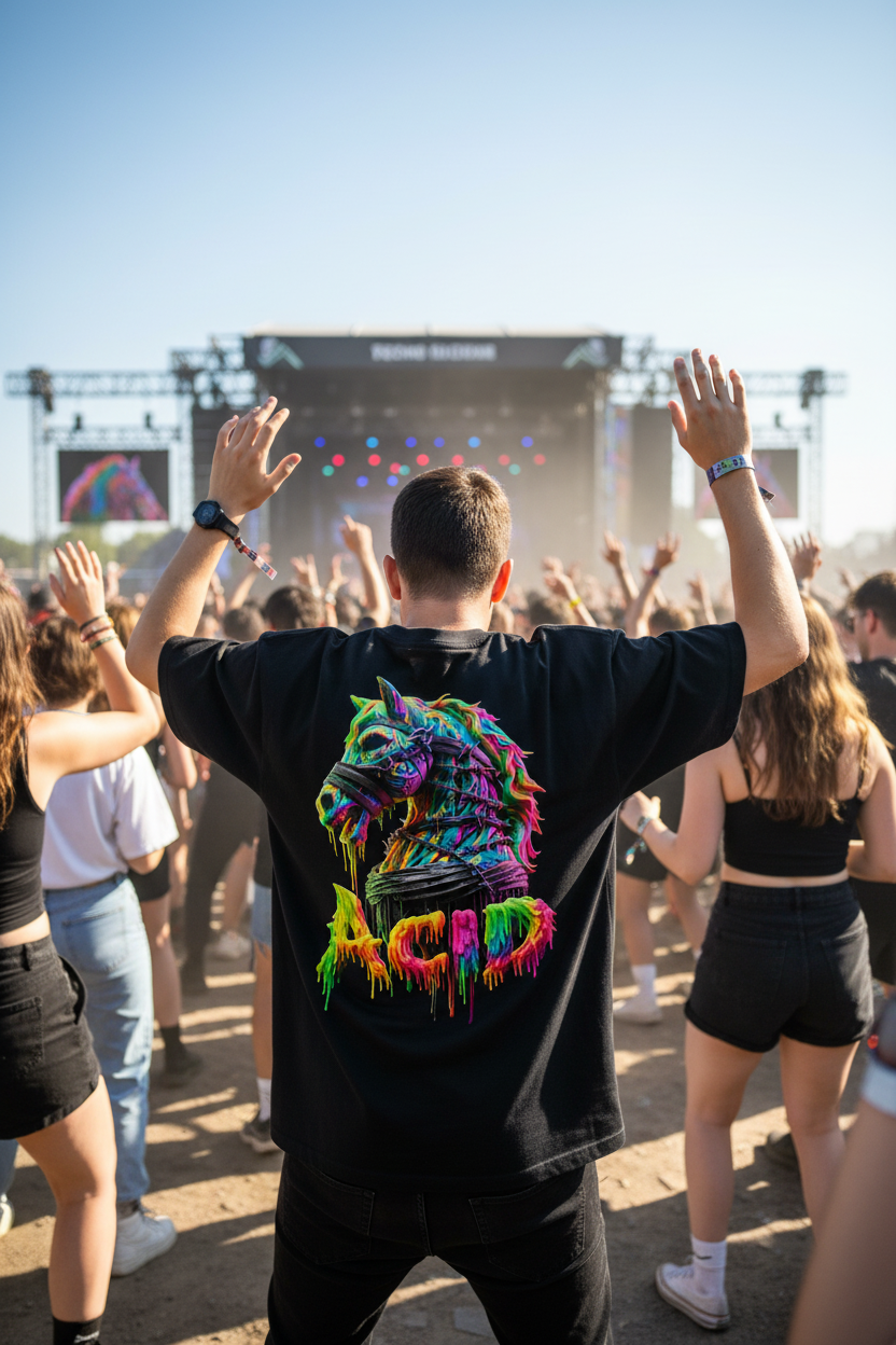 ACID HORSE - Straatkleding Oversized T-shirt