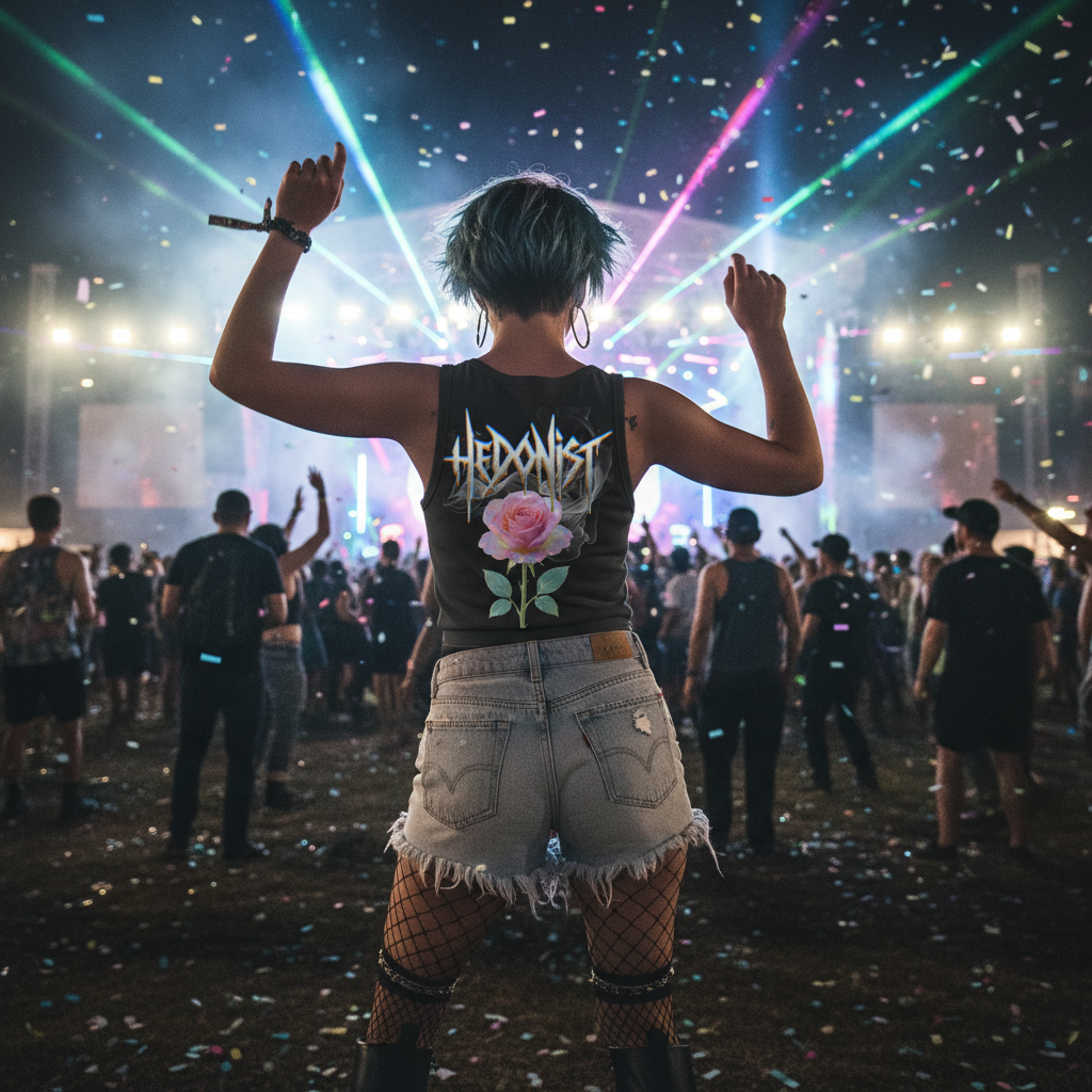 Hedonistic Rose - Nauwsluitende tanktop voor dames van biologisch katoen