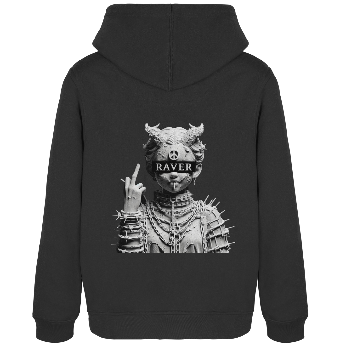 PEACE & CHAINS - Womens Organic Hoodie B&C