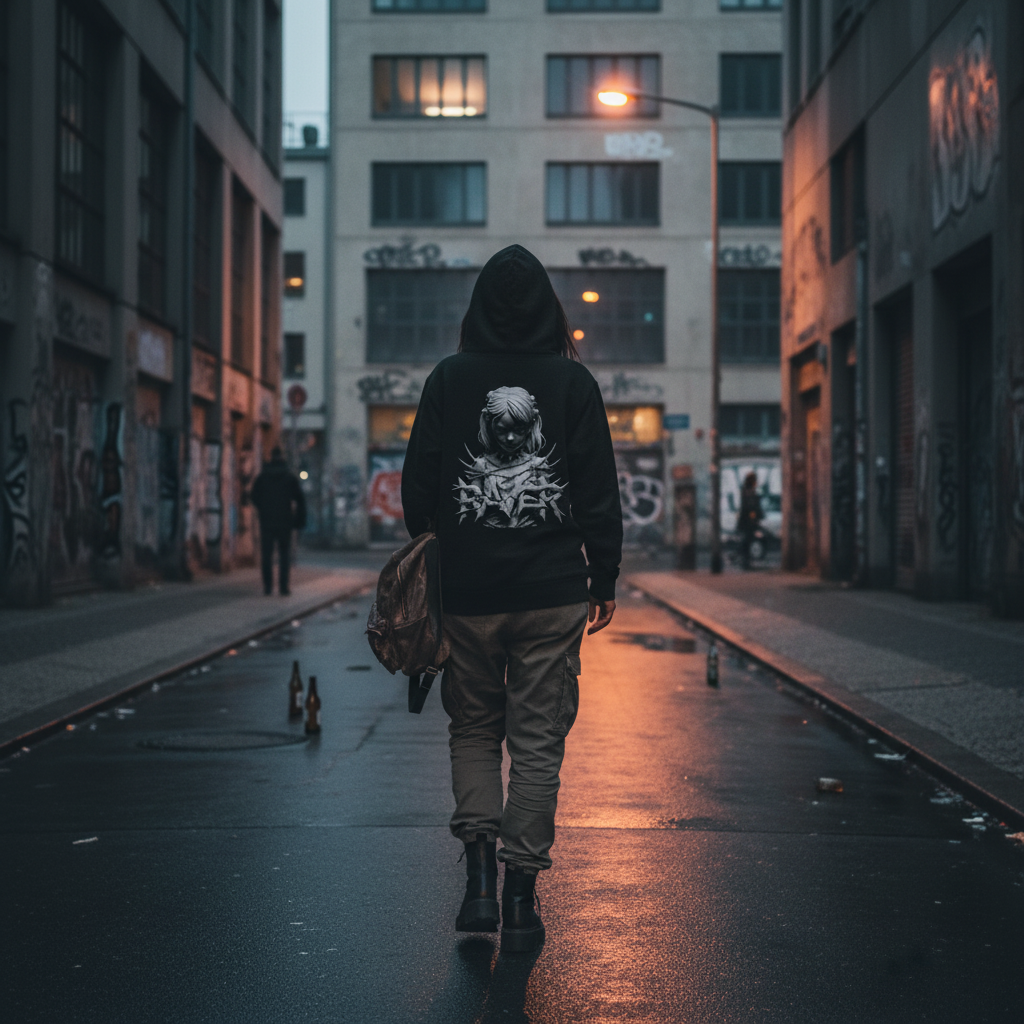 Befreite Resonanz (Backprint) - Womens Organic Hoodie B&C