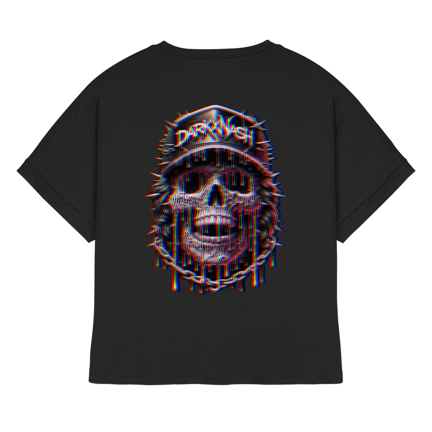 Acid Skull - T-shirt femme biologique à manches retroussées