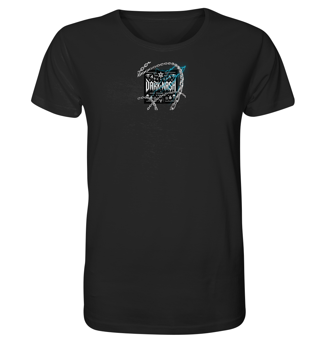 Rave Cat Flash (achterkantprint) - Biologisch basic shirt
