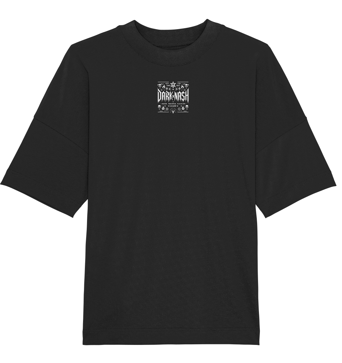 Techno Mask (Achterkantprint) - Biologisch Oversized Shirt