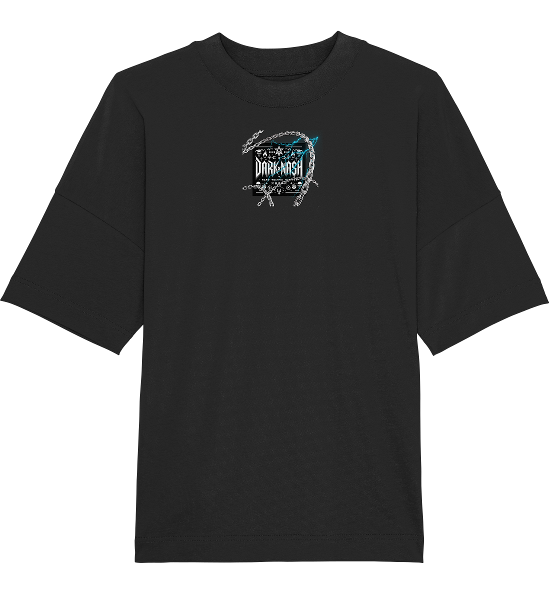 Rave Cat Flash (achterkantprint) - Biologisch oversized shirt
