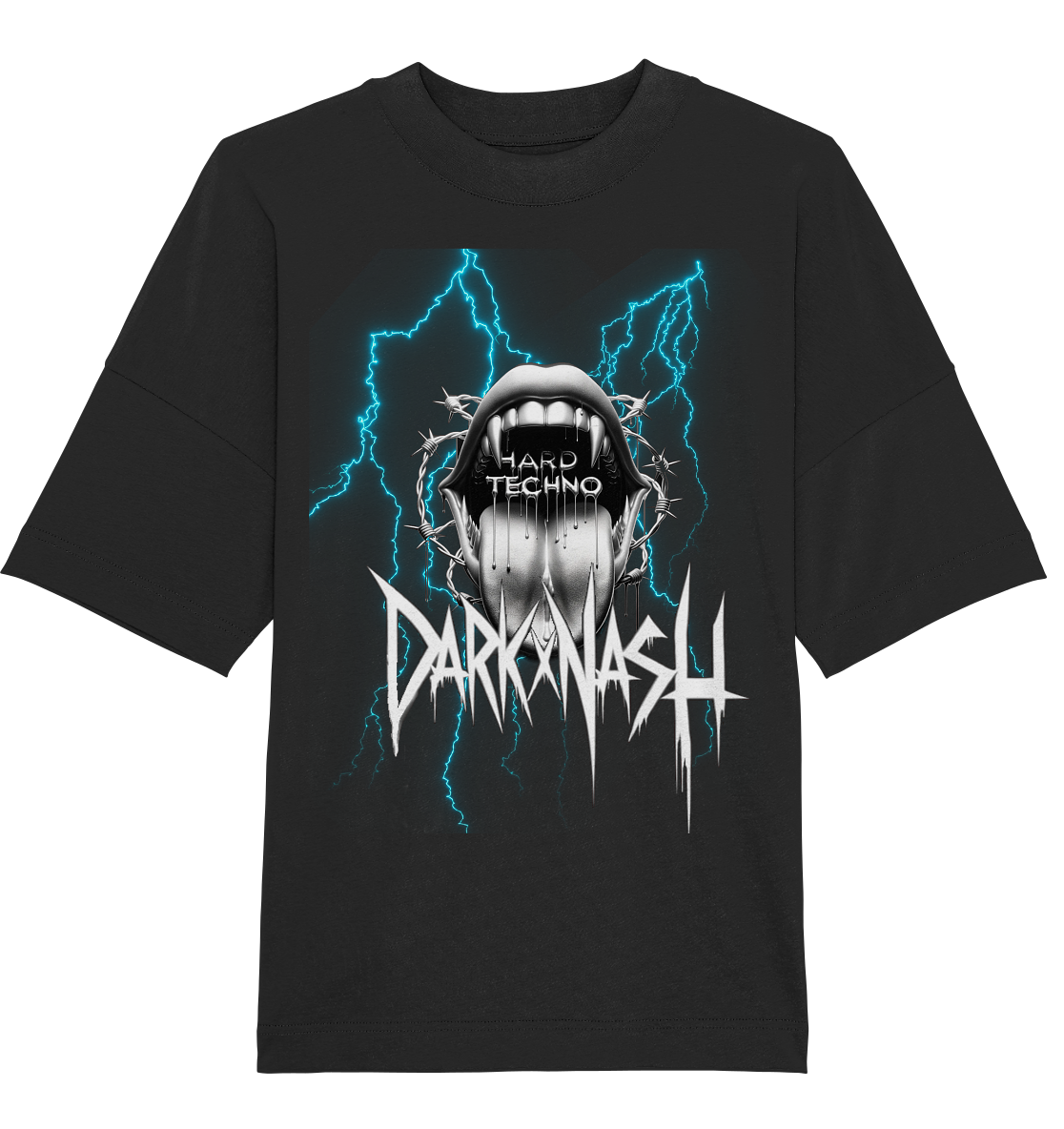 Hard Techno Flash - Biologisch Oversize Shirt