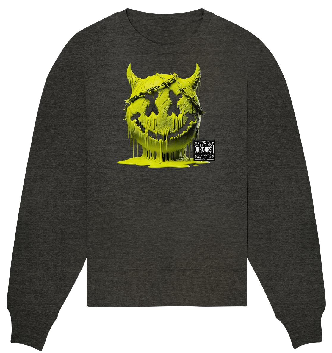 Acid Smiley – The pulsating heart of rave culture - Organic Oversize Sweatshirt