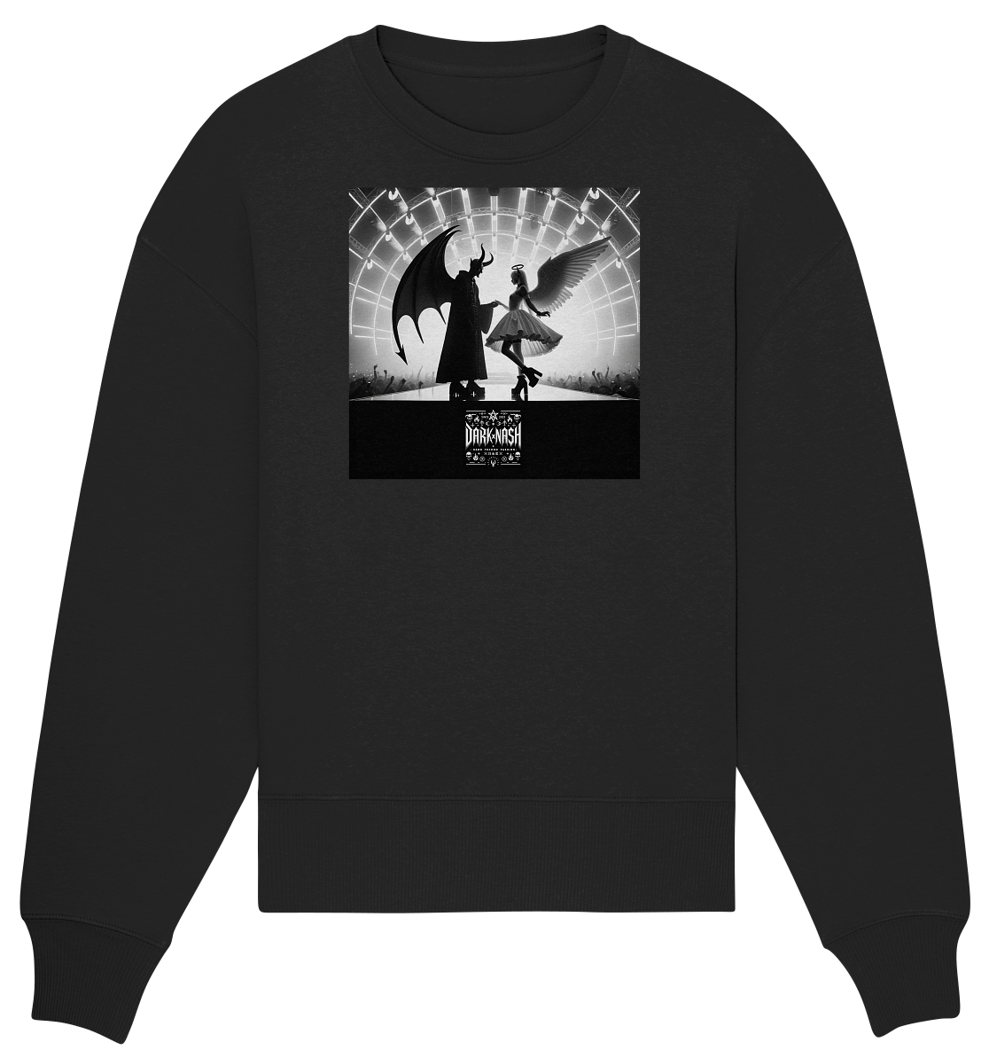 Shadowplay Rave: Tussen Hemel en Afgrond - Organisch Oversized Sweatshirt