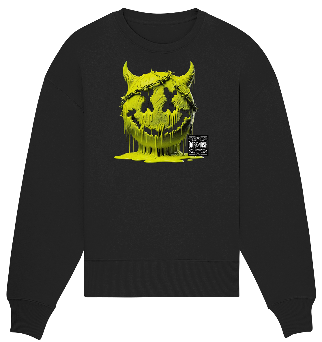 Acid Smiley – The pulsating heart of rave culture - Organic Oversize Sweatshirt