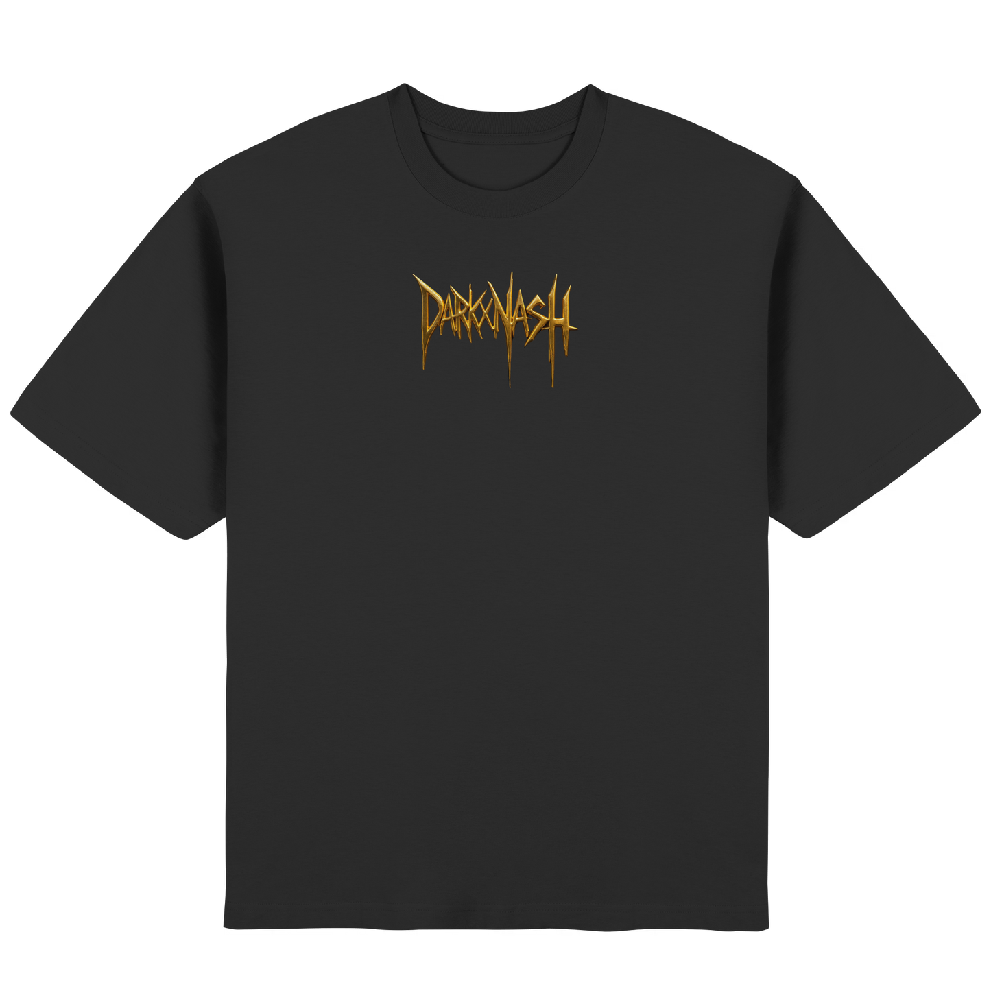 Schwarzes Oversize T-Shirt mit DarkXNash Frontprint
