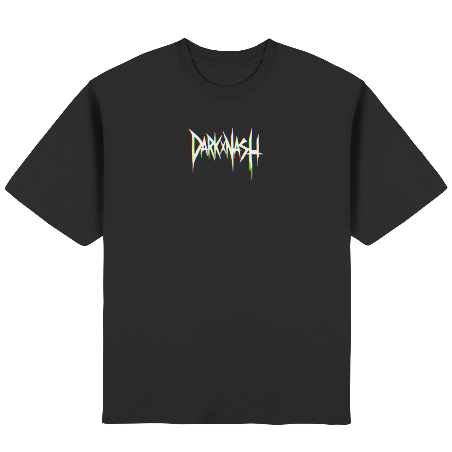 Schwarzes Oversize T-Shirt mit DarkXNash Frontprint