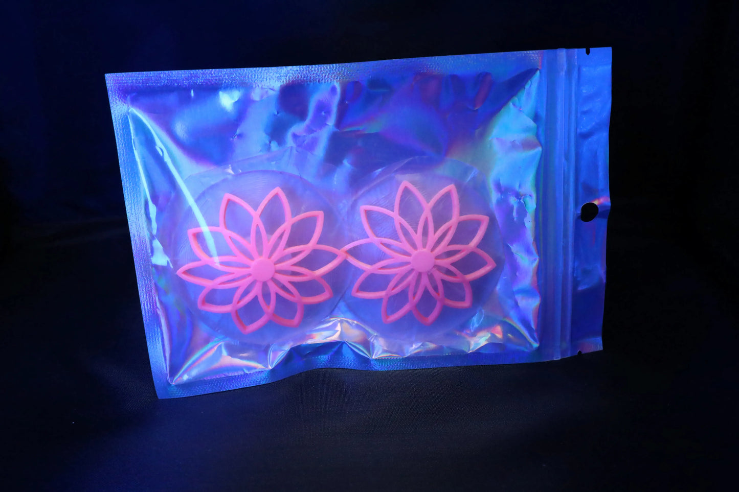 Nippel Cover Blume Neon Pink leuchtend