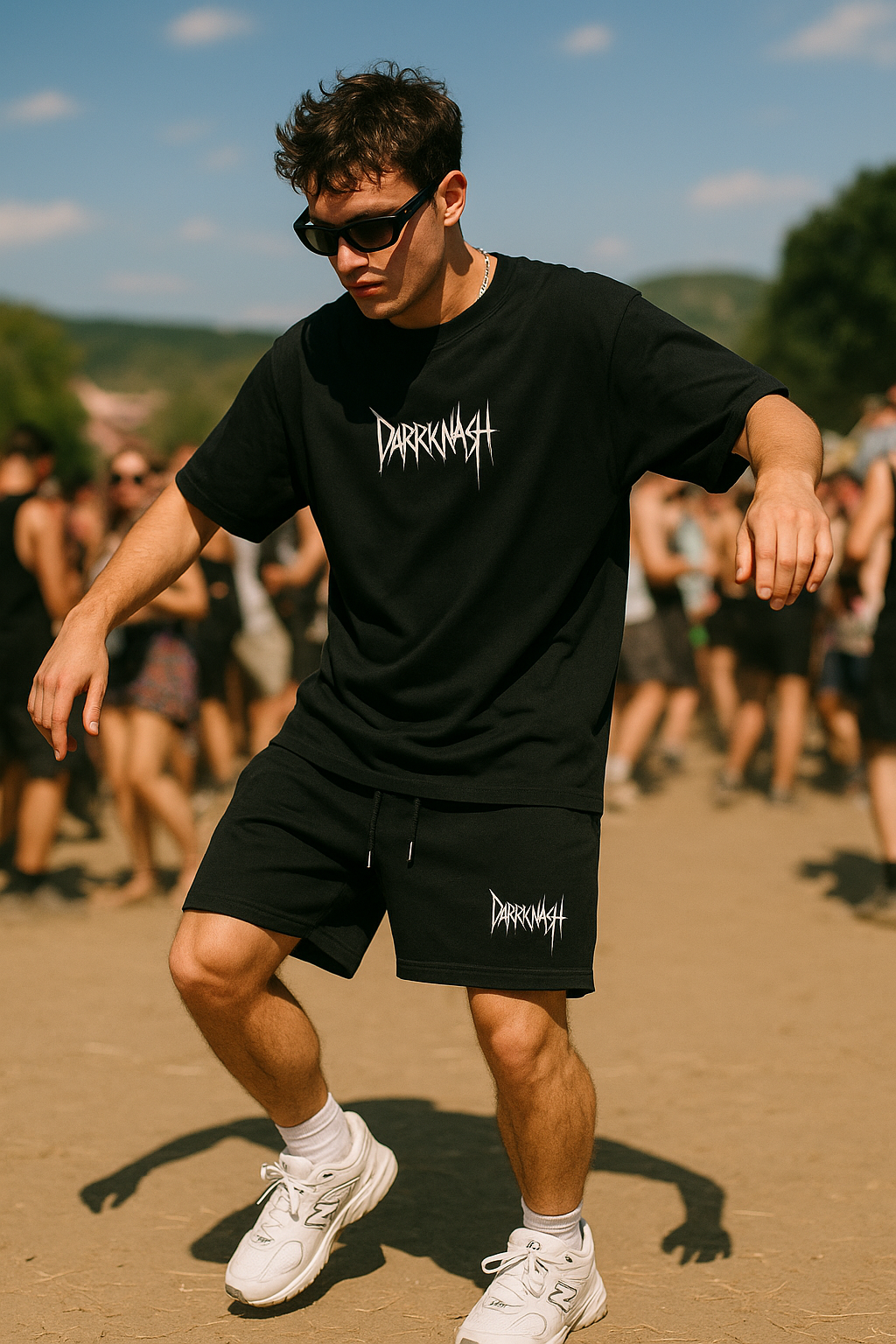 DARKXNASH Stick Set – Oversize Shirt + Jogger Shorts