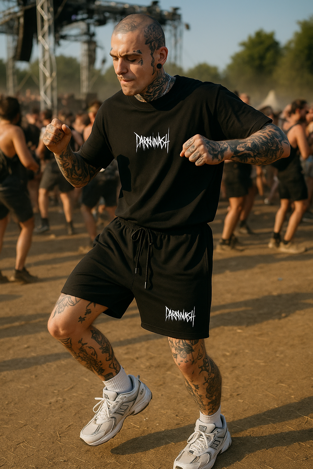 DARKXNASH Stick Set – Oversize Shirt + Jogger Shorts