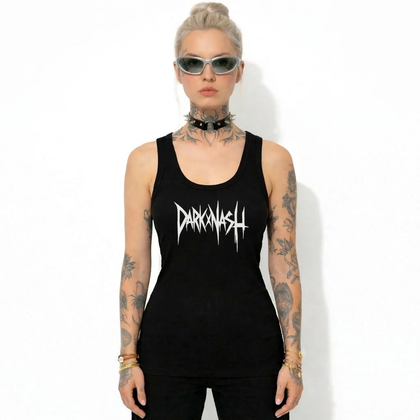 PEACE & CHAINS - Womens Organic Fitted Tank Top