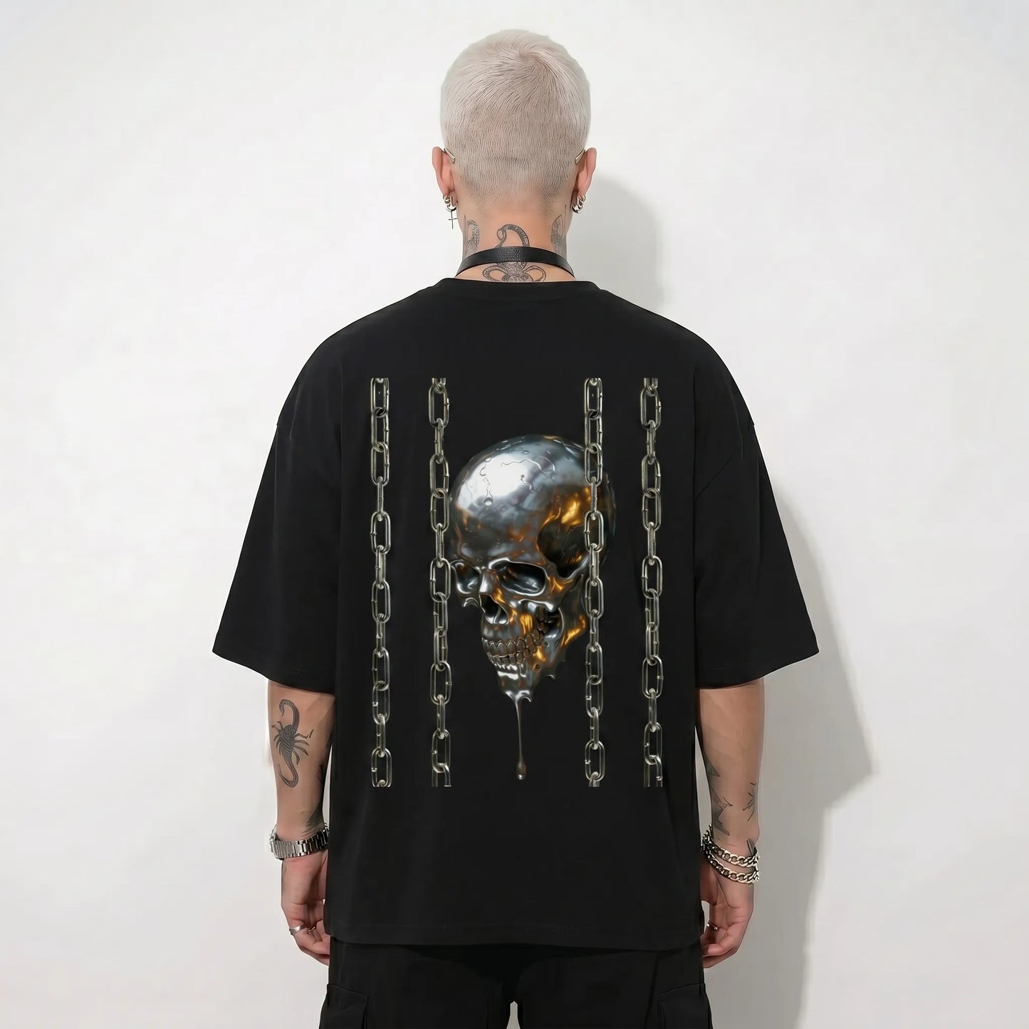 Camisa Oversized Melting Skull VACANCY