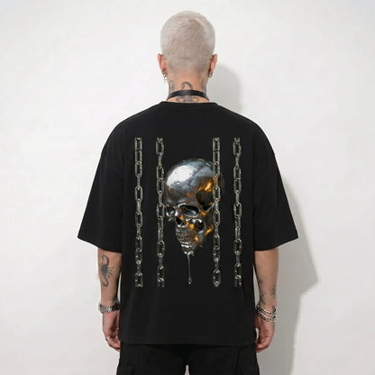 Camisa Oversized Melting Skull VACANCY