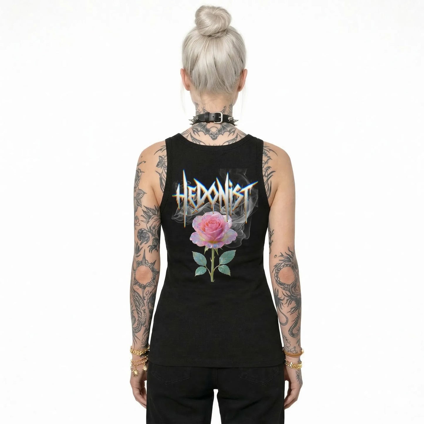 Hedonistic Rose - Nauwsluitende tanktop voor dames van biologisch katoen