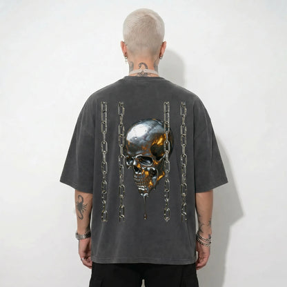 Camisa Oversized Melting Skull VACANCY
