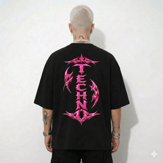 Techno Tribal Core VACANCY Oversized Shirt