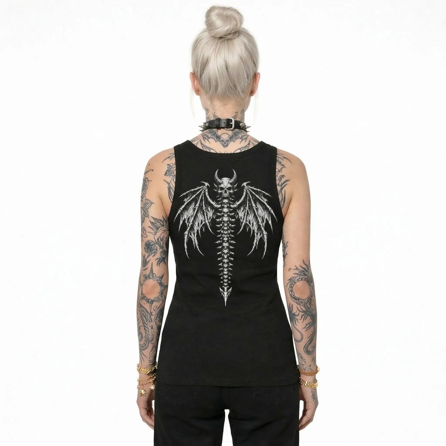 INSIDE THE DEVIL - Nauwsluitende tanktop voor dames van biologisch katoen