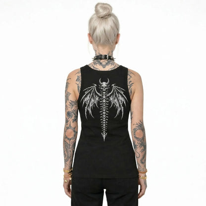 INSIDE THE DEVIL - Nauwsluitende tanktop voor dames van biologisch katoen