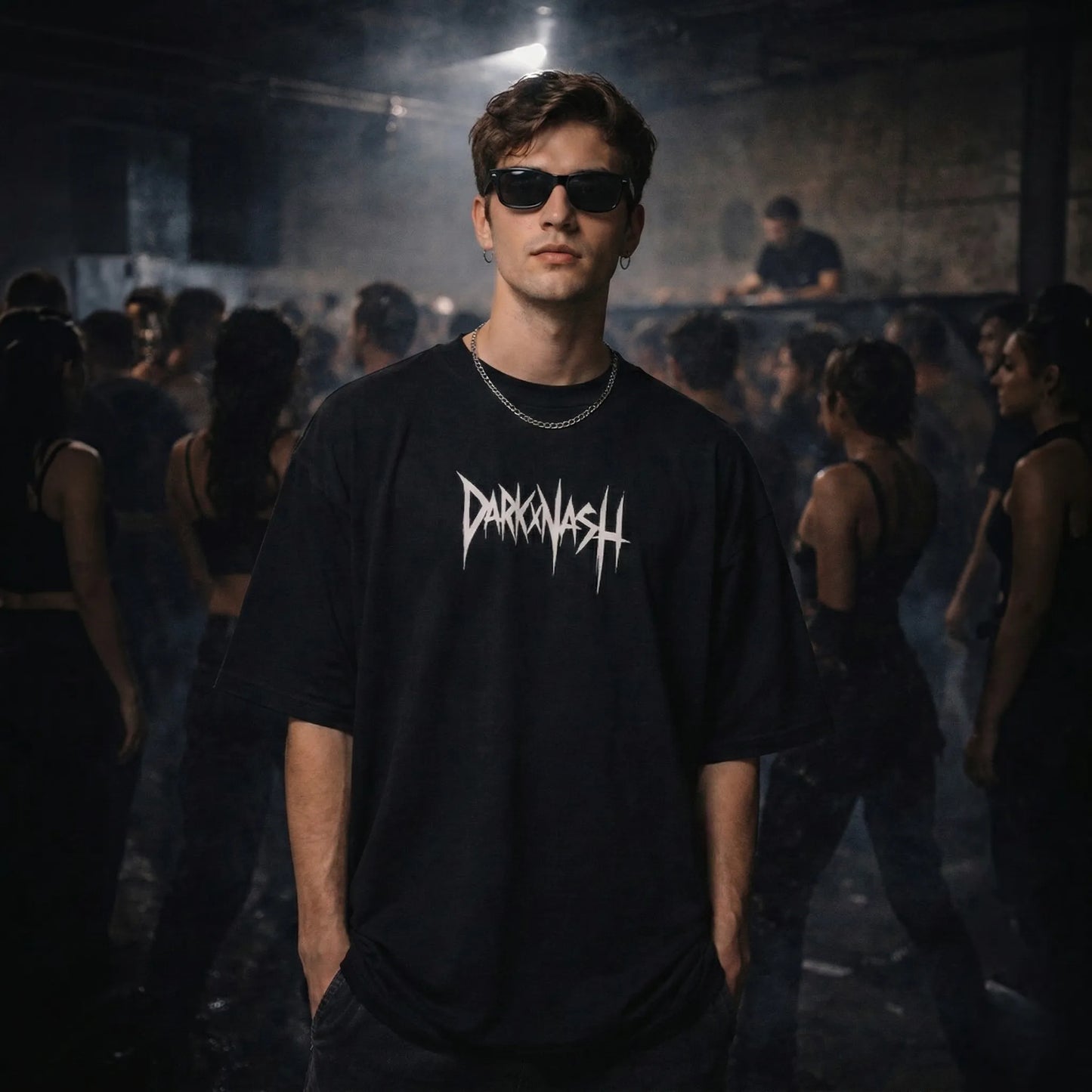 Techno Tribal Core - Chemise bio surdimensionnée