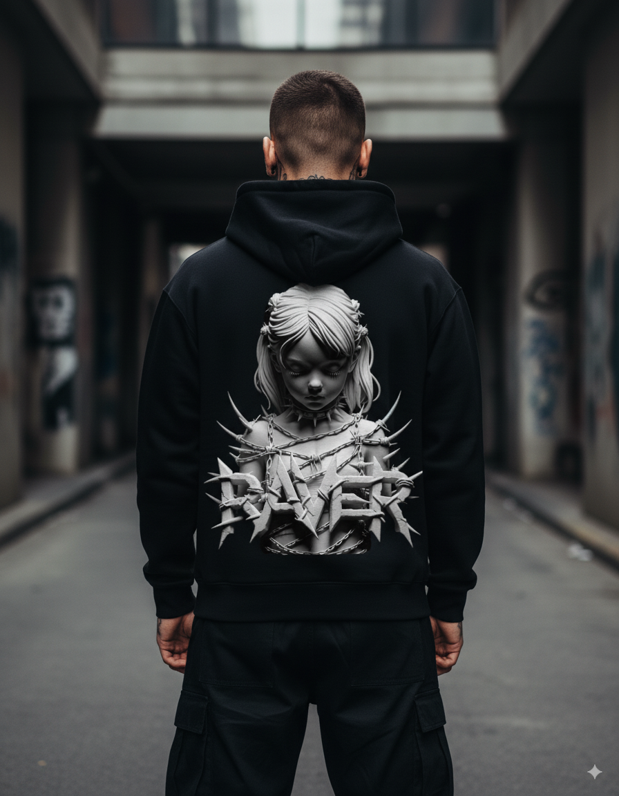 Befreite Resonanz (Backprint) - Fluffy Boxcut Hoodie