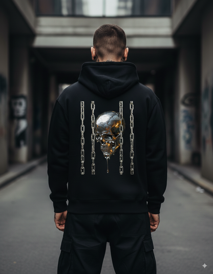 Melting Skull - Fluffy Boxcut Hoodie