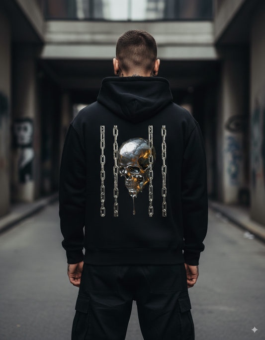 Melting Skull - Fluffy Boxcut Hoodie