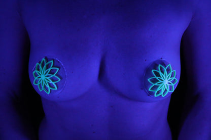 Nippel Cover Blume Schwarz