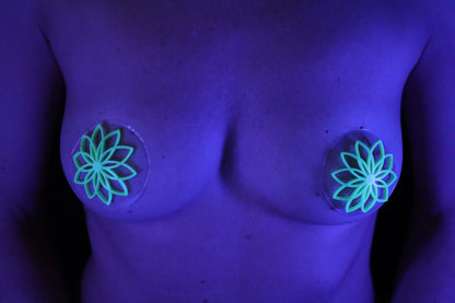 Nippel Cover Blume Schwarz