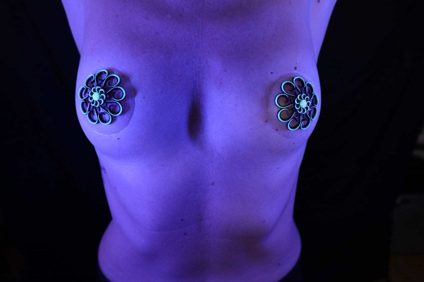 Nippel Cover Blume Grün Leuchtend