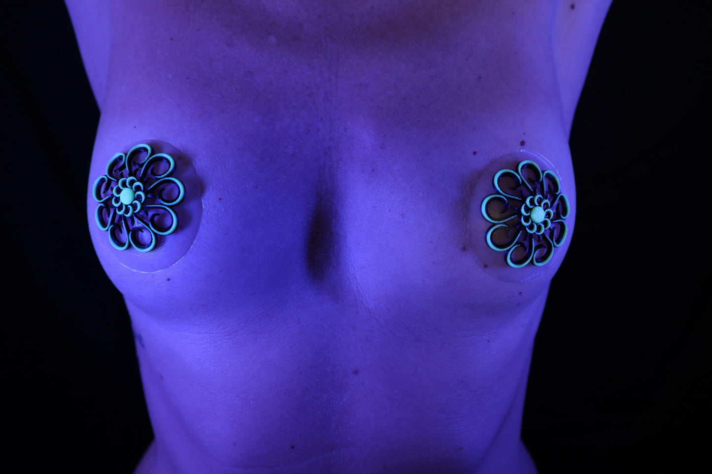 Nippel Cover Blume Grün Leuchtend